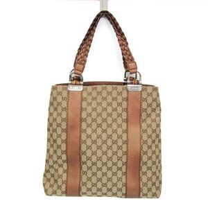 Gucci Canvas Brown Tote Bags